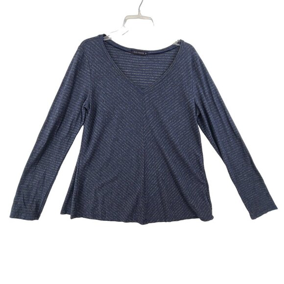 cut loose Tops - Cut Loose Women's Long Sleeve Pullover Top Blue Striped Size M